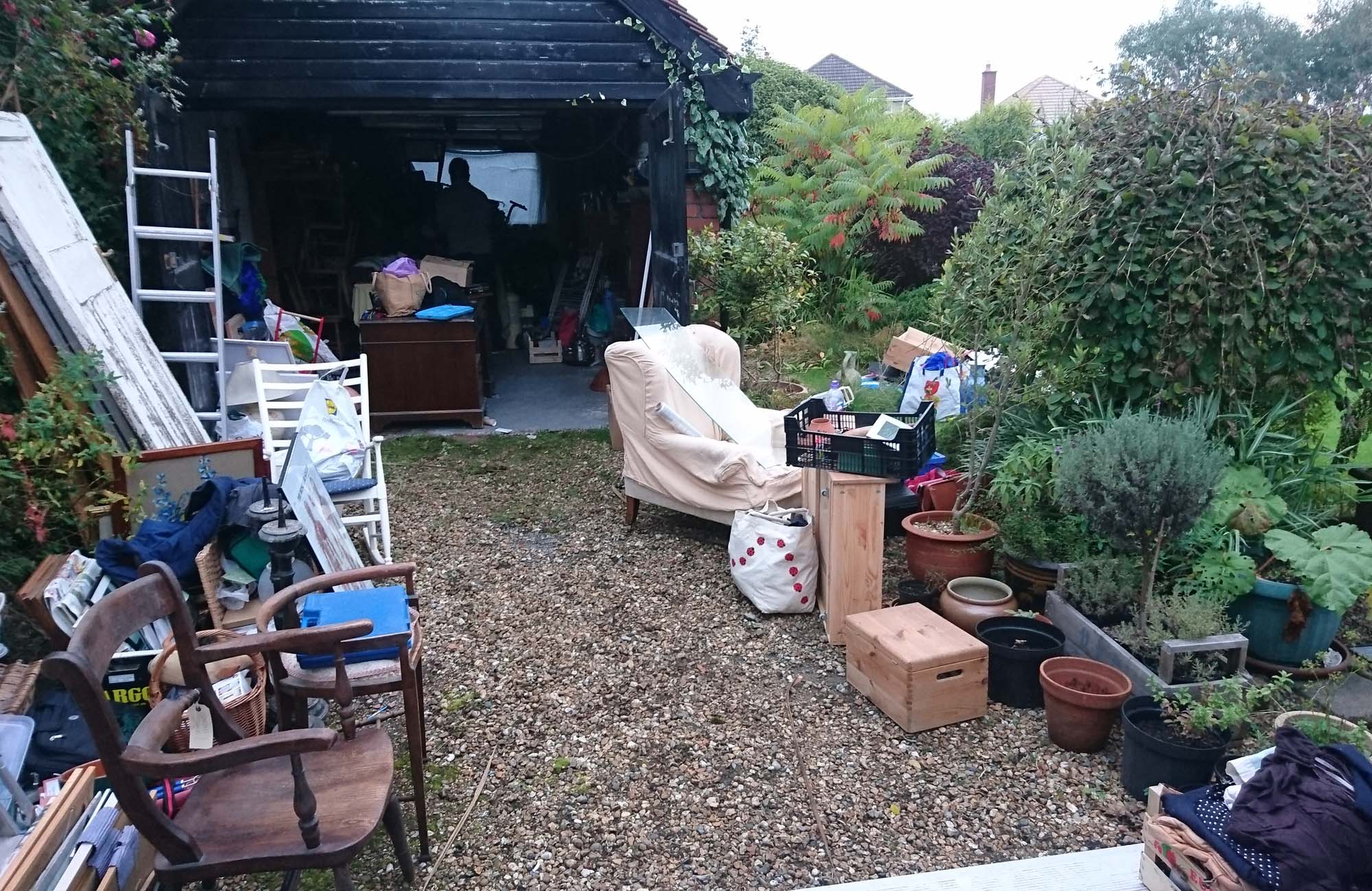 Garage waste Clearing cluttered garage in Swansea